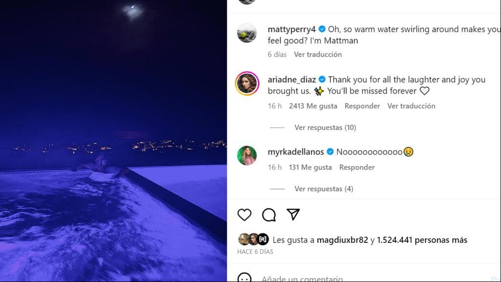 Esta es la última publicación que Matthew Perry hizo en Instagram. En ella se autonombra como "'Mattman'".