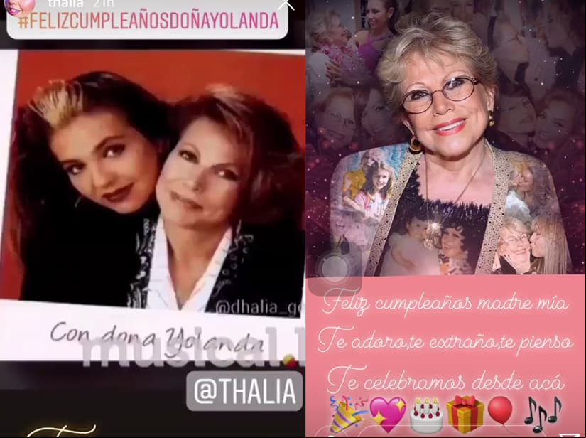 Thalía recuerda con cariño a su fallecida madre