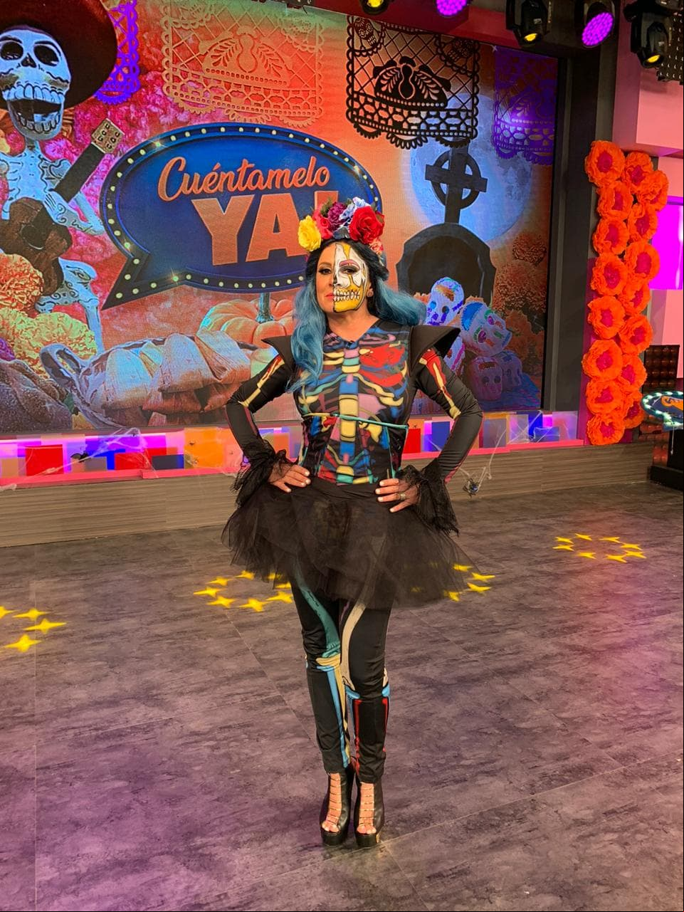 La catrina Roxana Castellanos.