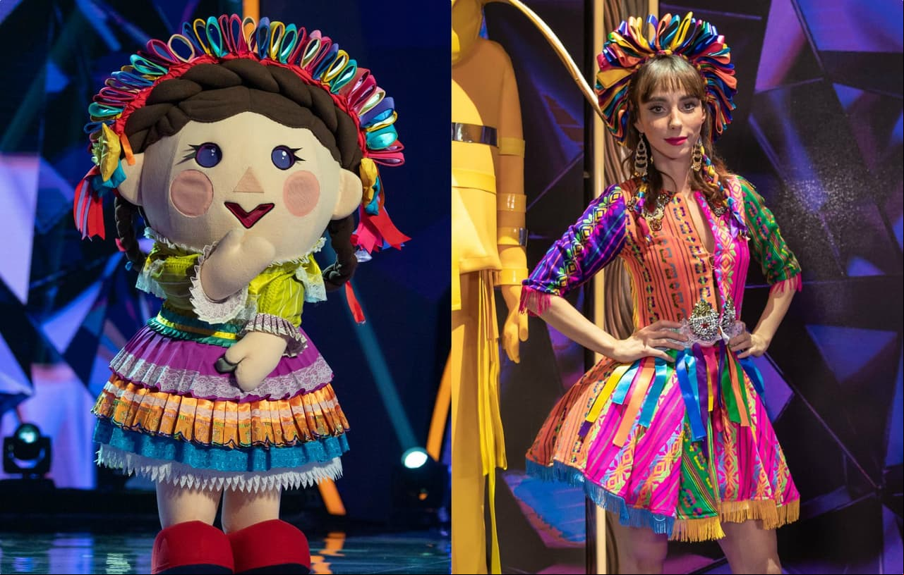 Natalia Téllez al igual que el programa rindió un homenaje a la muñeca Lele, por lo que en su look no podían faltar los coloridos listones en el cabello.