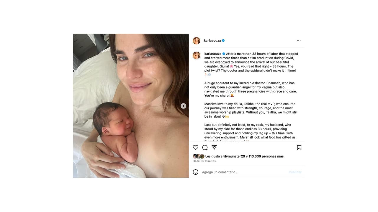 Giulia es la tecera hija de Karla Souza.