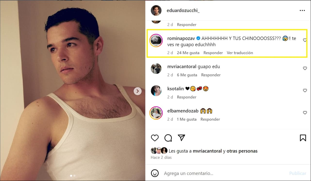 Romina Poza le lanza piropo al hijo de Itatí Cantoral