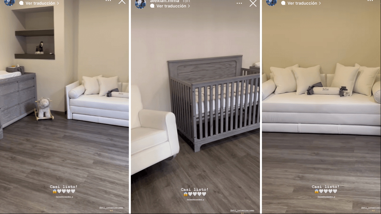 Álex Fernández y su esposa muestran el cuarto de su bebita Mía