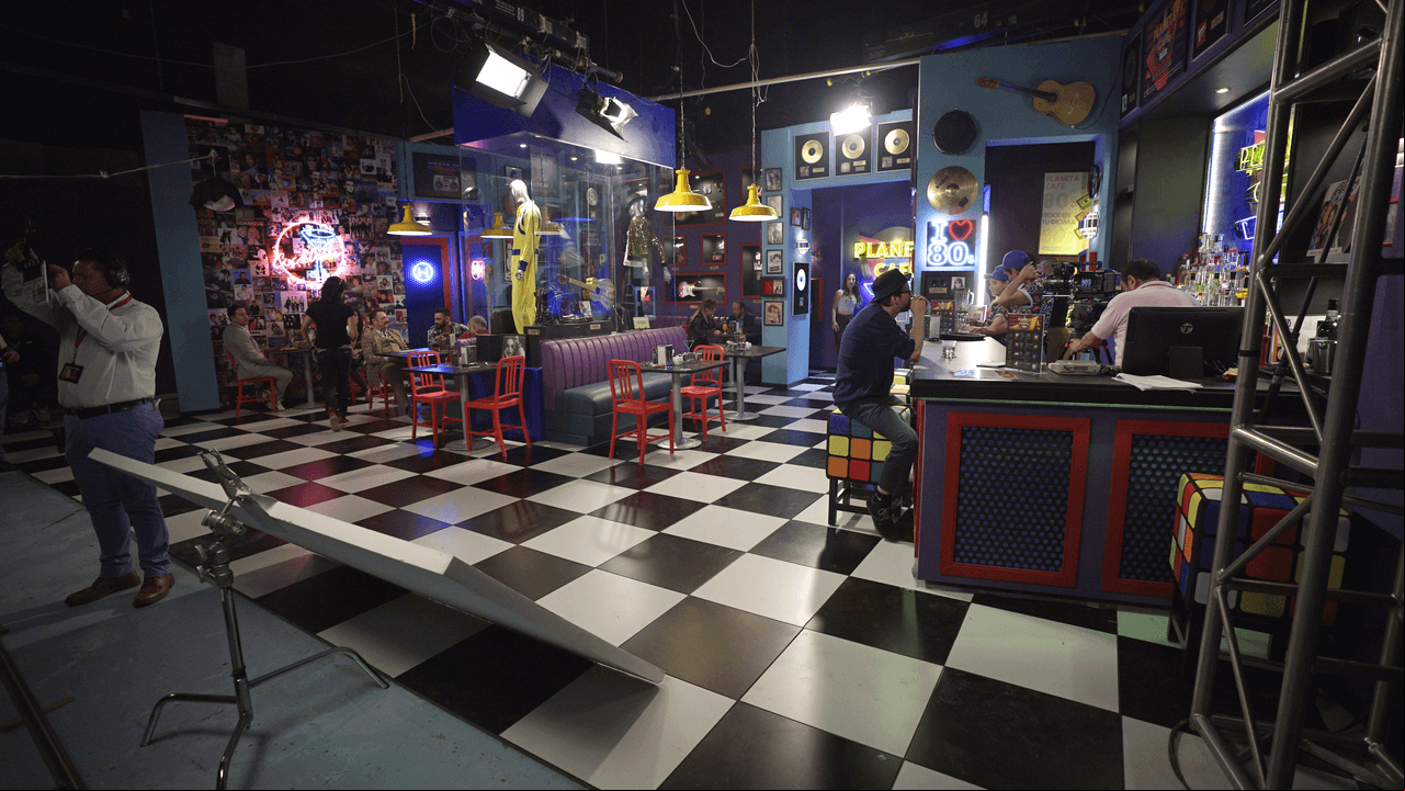 Este es el bar entero visto desde el backstage.