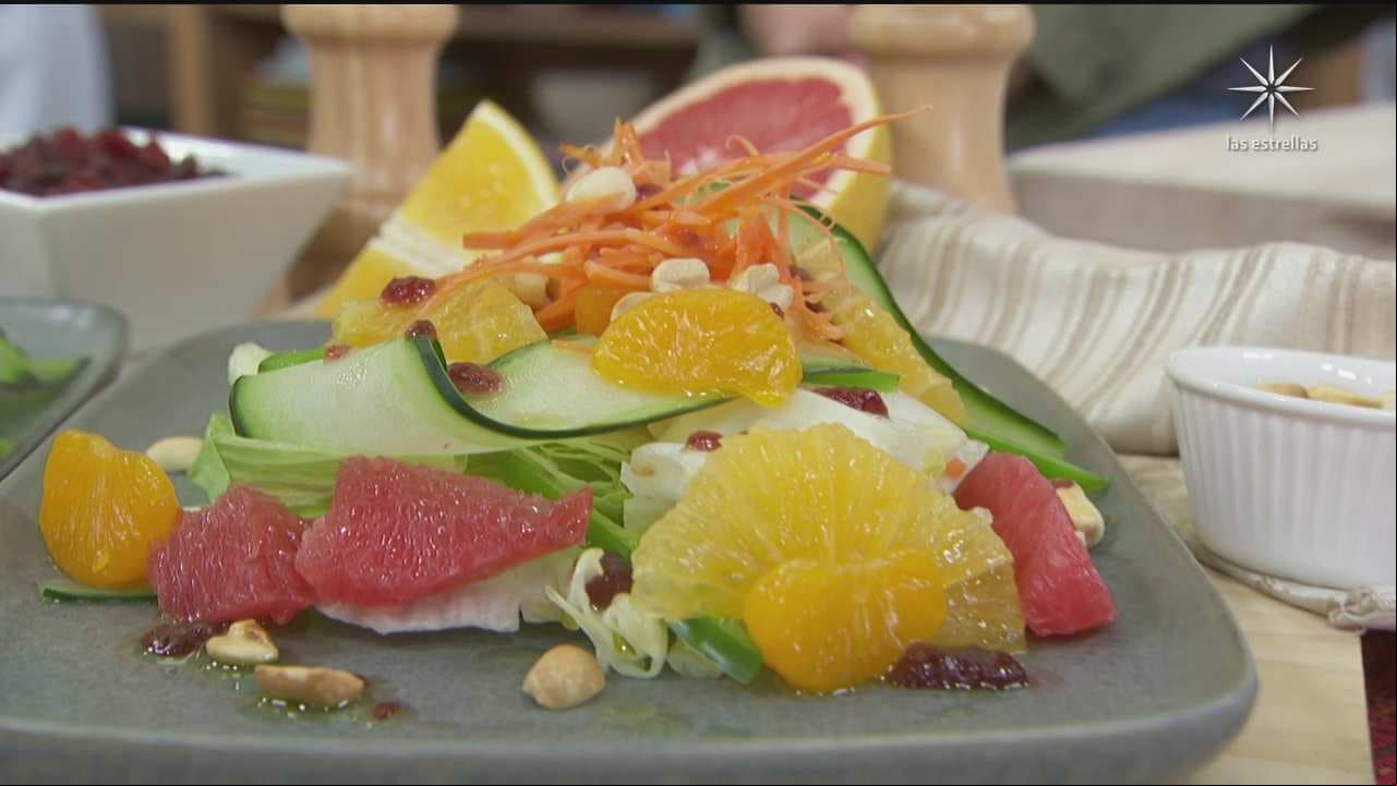RECETA: Ensalada de cítricos y vinagreta de arándano con menta