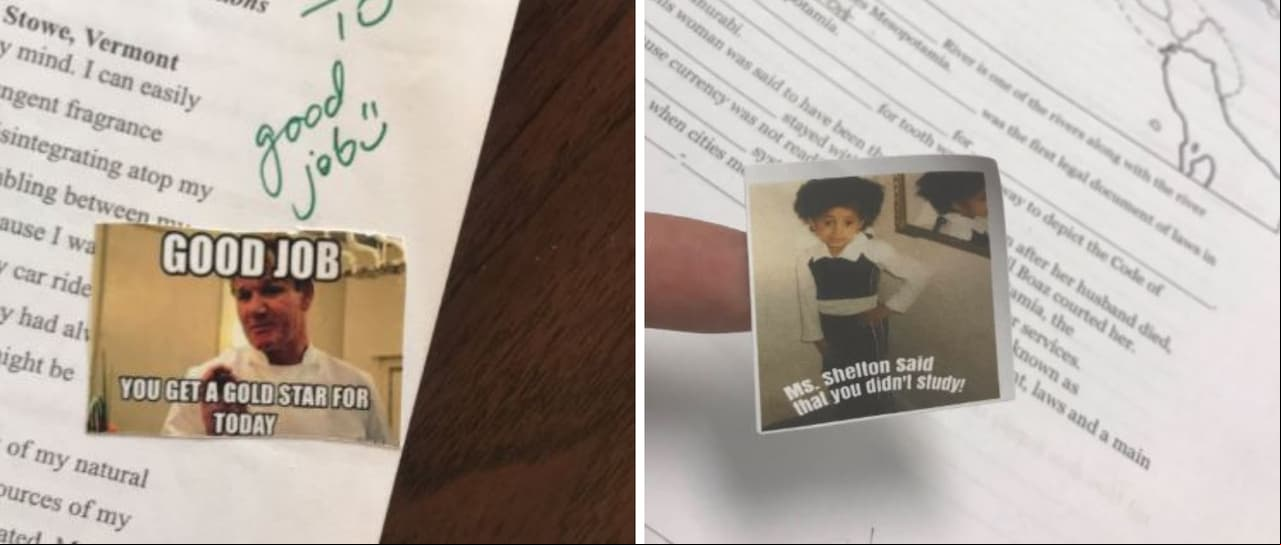 Conoce a la maestra que califica con memes las tareas de sus alumnos