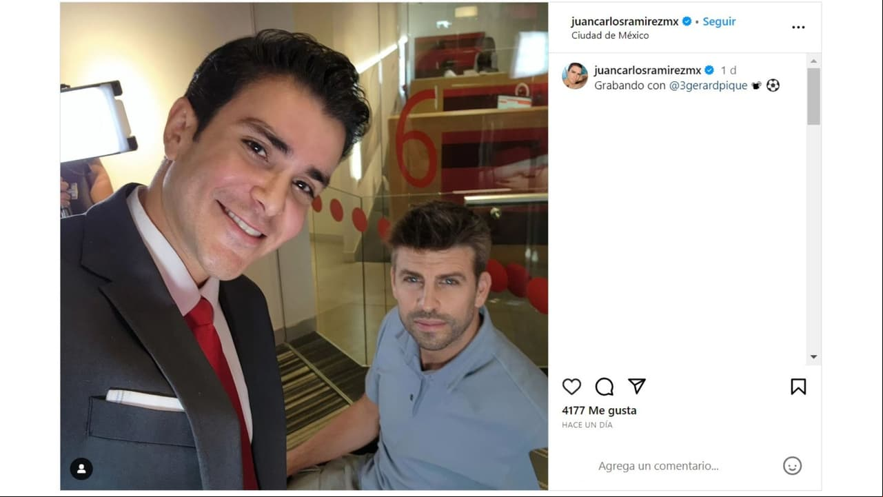 El actor Juan Carlos Ramírez compartió con Piqué en la Ciudad de México.