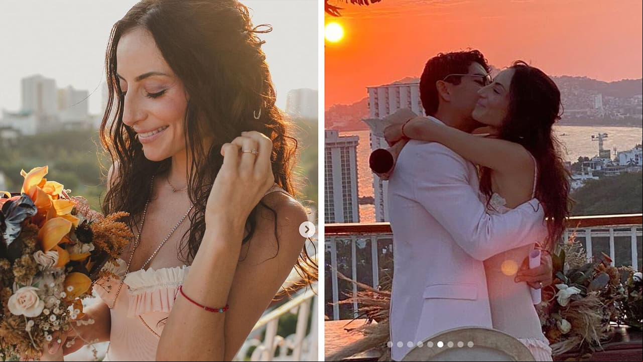 Marimar Vega se casó con un vestido rosa y estrellas en el cabello: así fue su romántica boda