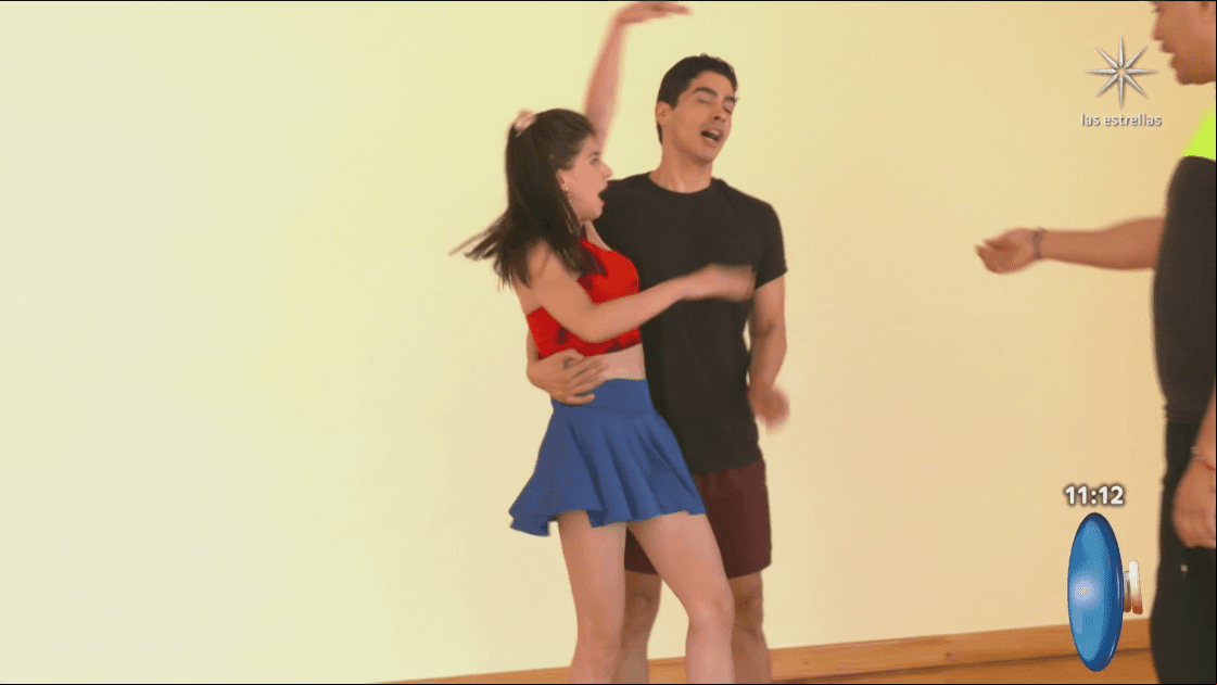 Daniela Aedo y Pepe Valdivieso en los ensayos de Las Estrellas bailan en Hoy