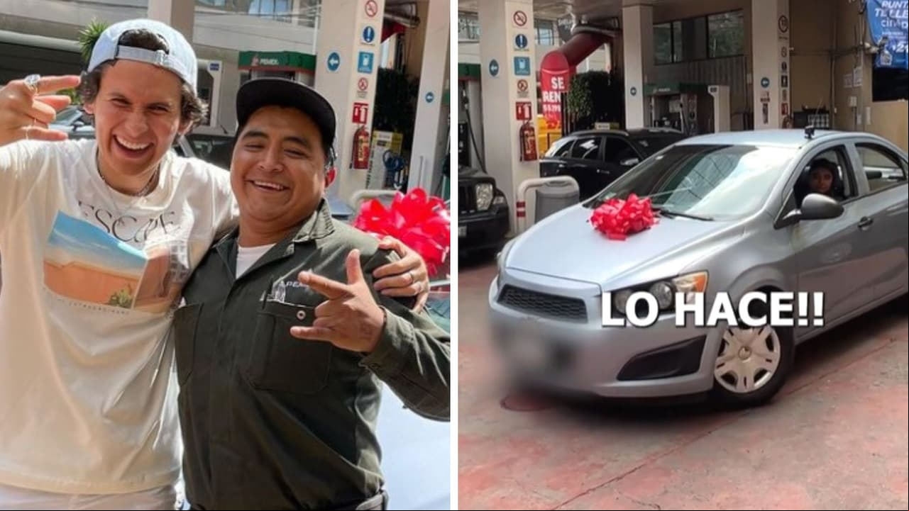 Influencer sorprende a despachador de gasolina al regalarle un auto nuevo: así reaccionó