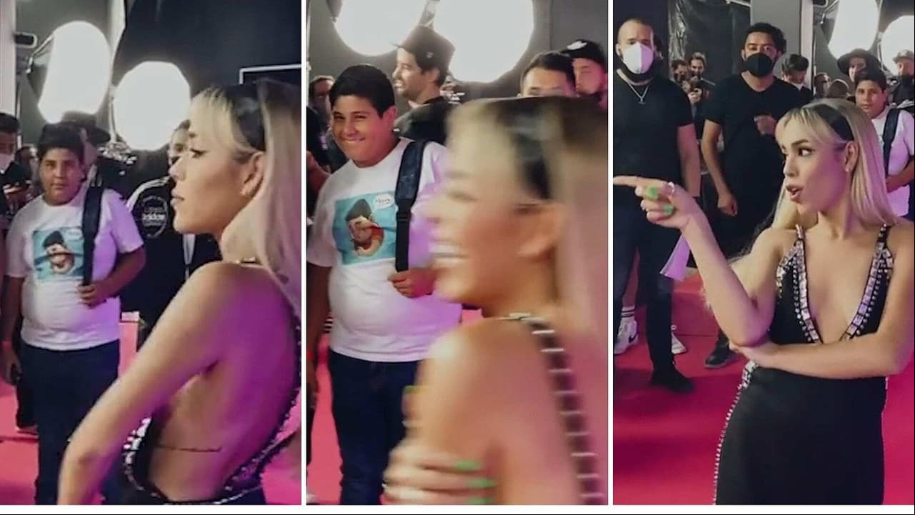Danna Paola cautiva con su belleza al 'Niño del Oxxo' y sus miradas de amor se hacen virales