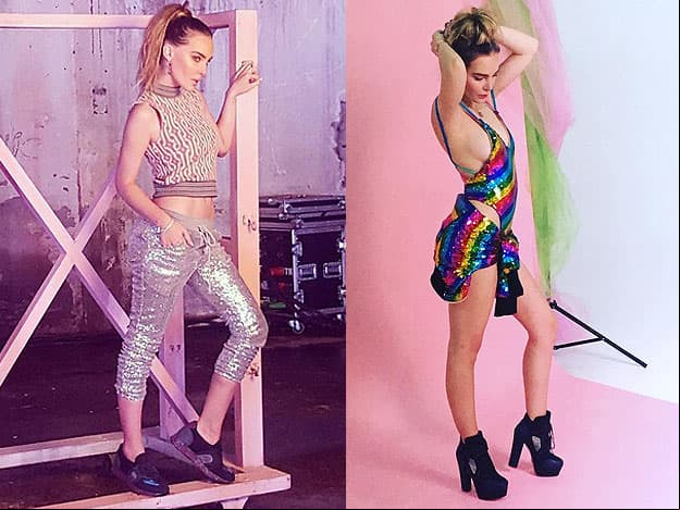 Belinda da un adelanto de su nueva línea de zapatos