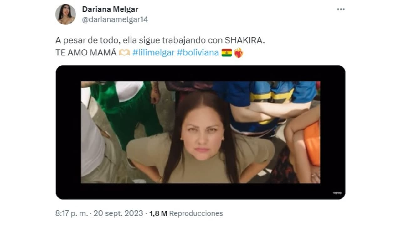 Presuntamente, la hija de Lili Melgar confirmó que su mamá trabaja con Shakira.