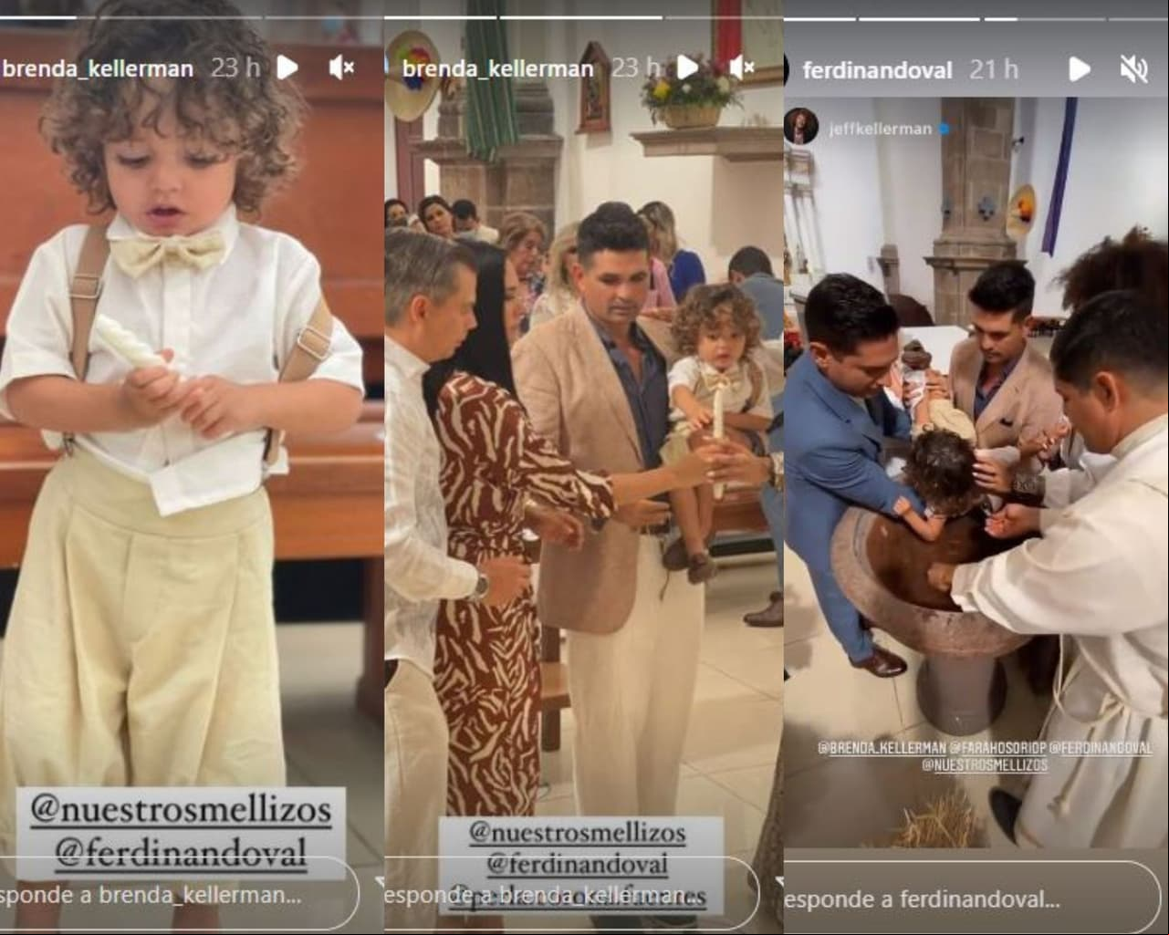 Tadeo robó cámara con su hermoso traje de bautizo.