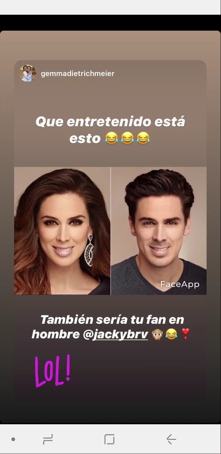 Los fans de Jacky Bracamontes le hicieron llegar una foto de cómo luciría de hombre y afirmaron que sin importar su sexo, seguirían siendo sus iradores.