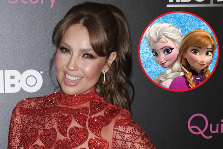 Thalía interpreta una simpática versión del tema principal de 'Frozen'
