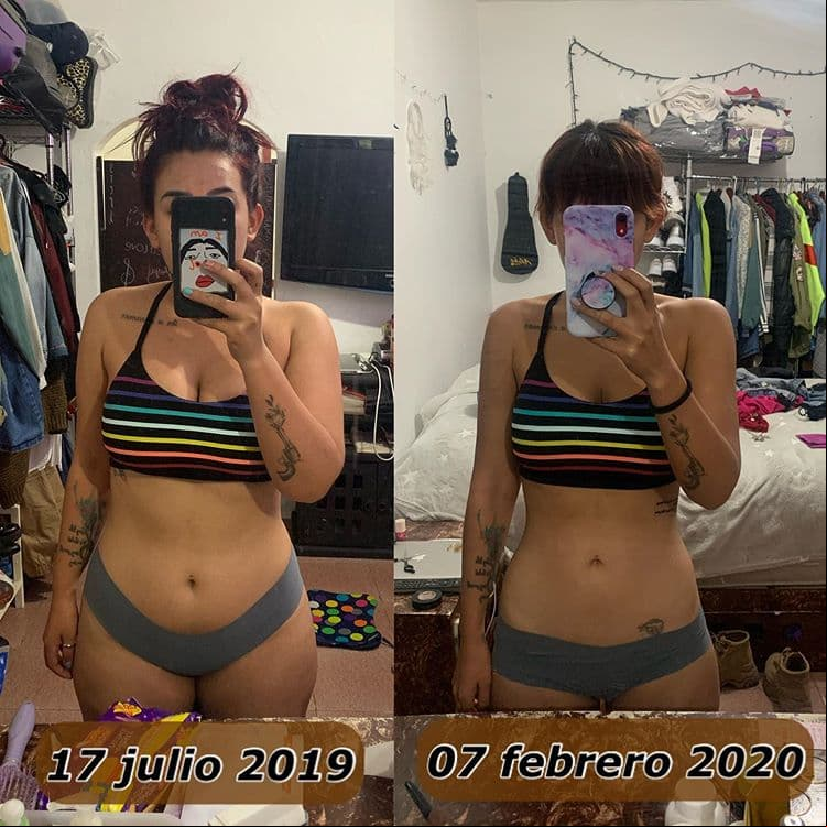 Para mostrar su transformación física, Marcos subió una fotografía a su cuenta de Instagram el 8 de febrero de 2020. "La neta, que orgullo que mi primera foto en calzones en Instagram sea esta. Y la única diferencia son 18kg menos. Sigo siendo la misma Romina de siempre, tratando de conocer el mundo en otra envoltura y amando cada segundo de la vida", escribió como pie de foto.