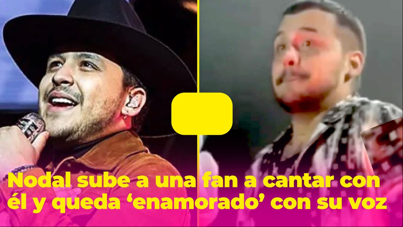 Christian Nodal quedó prendado de una fan tras cantar con ella en un concierto