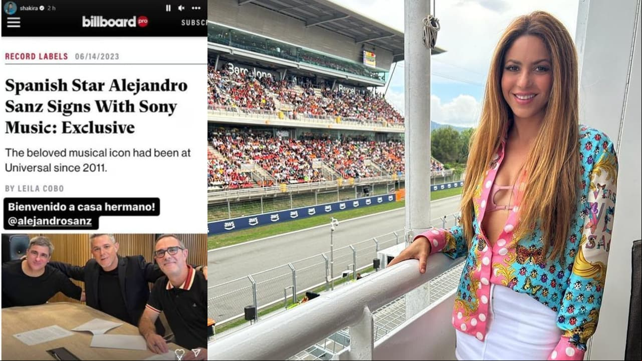 Shakira publicó un cariñoso mensaje para Alejandro Sanz la semana pasada luego de que él firmó con la actual disquera de la colombiana.