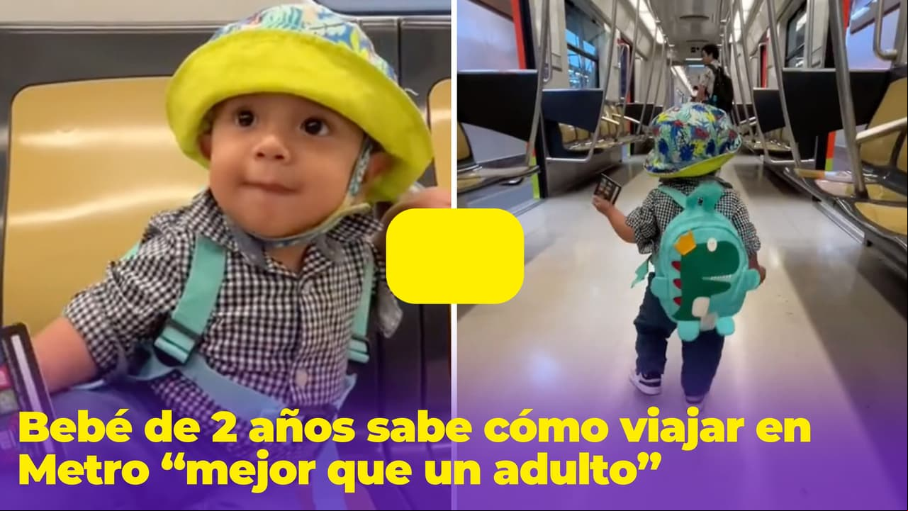 Bebé de 2 años sabe viajar en Metro “mejor que un adulto” y causa furor en TikTok