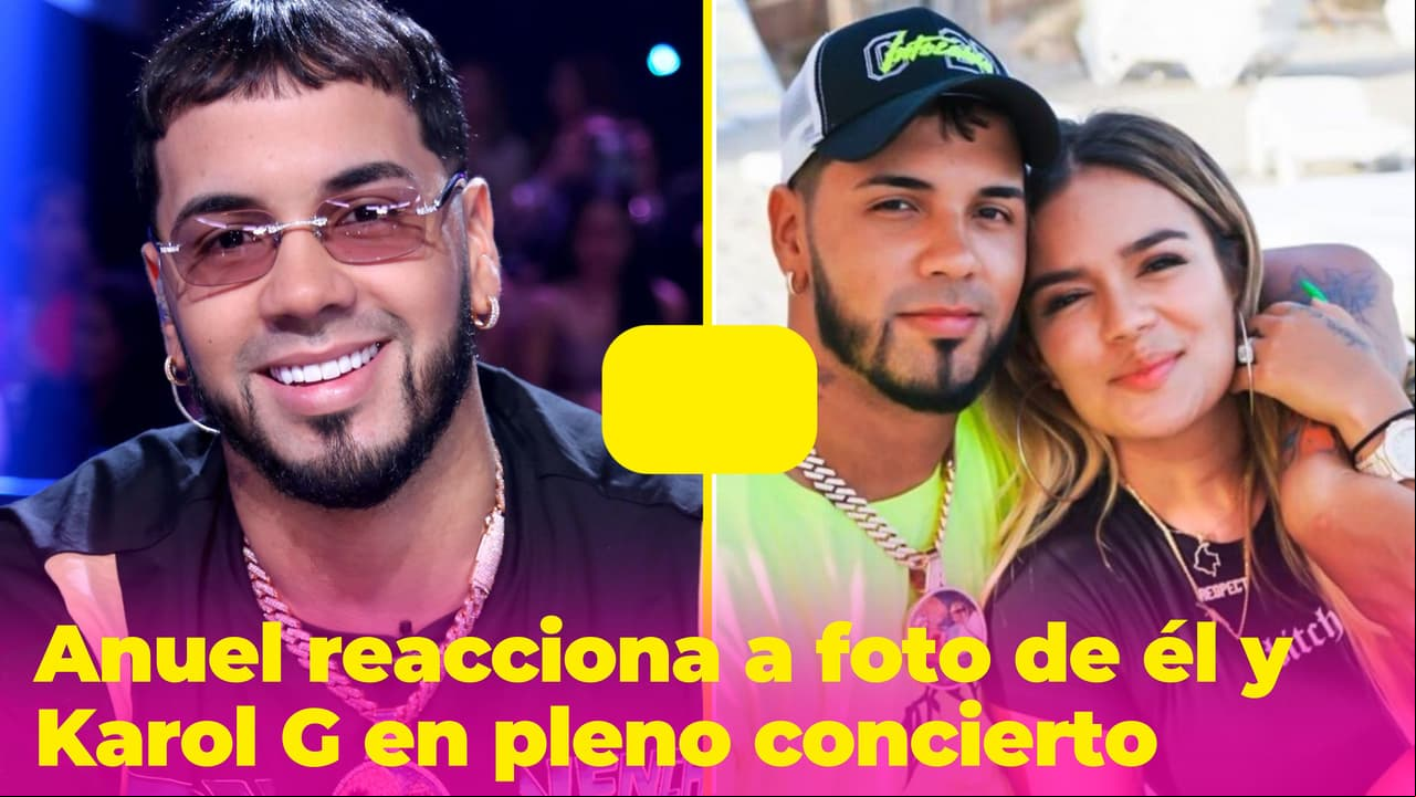 Anuel da una inesperada declaración al ver una foto de él y Karol G en pleno concierto