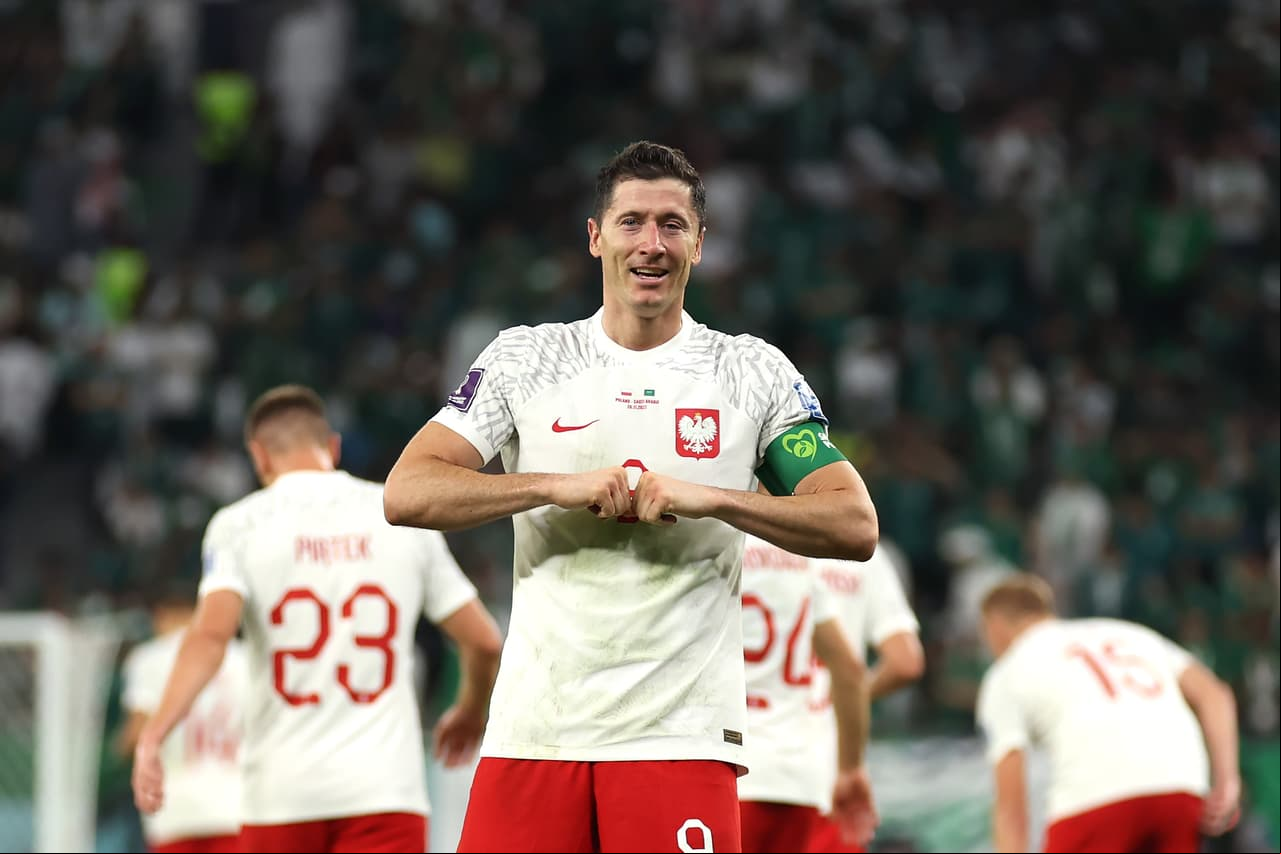 Lewandowski por fin rompió su sequía en Mundiales.