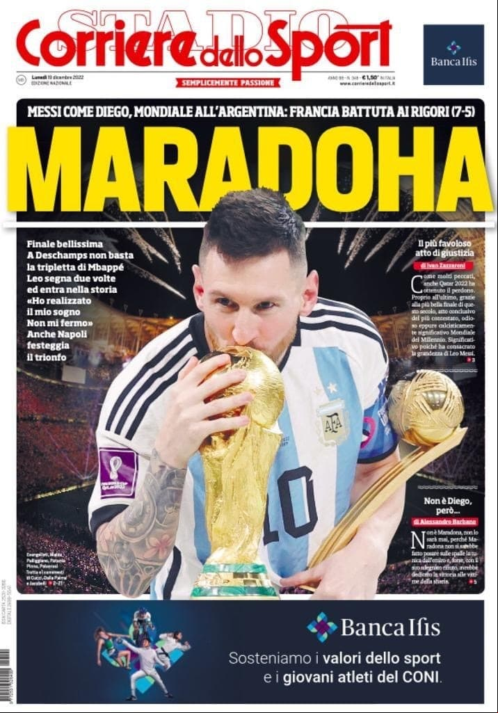 Las portadas de Argentina campeón en Qatar 2022