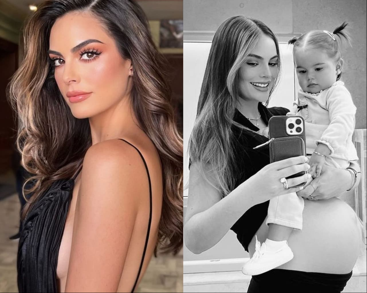 Ximena Navarrete muestra la carita de su bebé a días de dar a luz