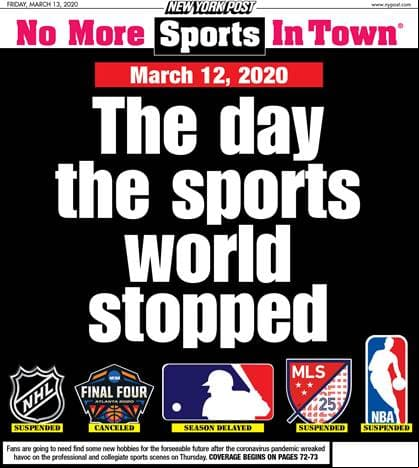 La prensa en el mundo deportivo reacciona ante la inminente crisis que se vive a causa del COVID-19 ¡Así las portadas en los diarios deportivos más importantes!