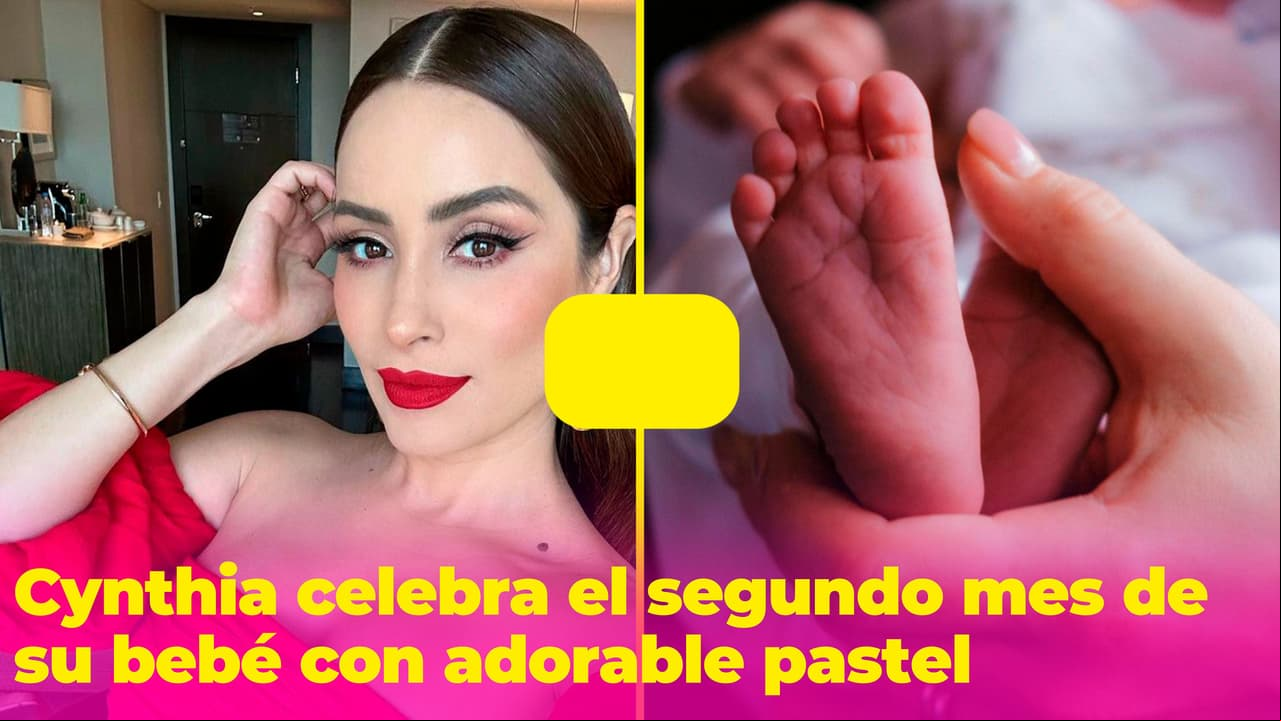 Cynthia Rodríguez presume el pastel temático con el que celebró el segundo mes de su bebé