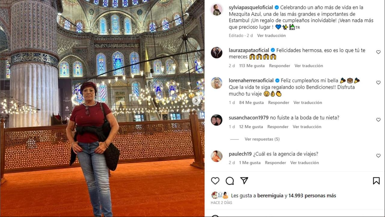 Sylvia Pasquel hizo su última publicación en redes el 15 de octubre, día en el que habría dado la boda de tres días de su nieta Michelle Salas.