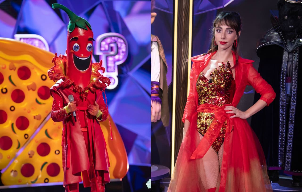Uno de los looks más picantes que tuvo Natalia fue el que se inspiró en Jalapeño, ya que la conductora lució un vestuario lleno de lentejuelas que combinó con algunas texturas como brillo y tul.