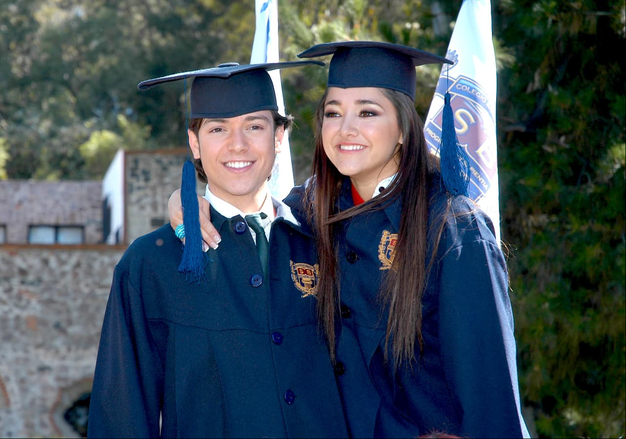 Pee Wee y Sherlyn en las grabaciones de Camaleones.