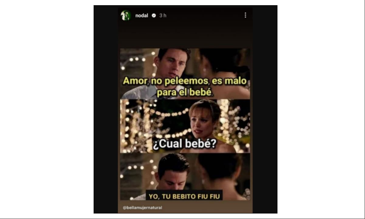 Christian Nodal comparte meme para desmentir paternidad
