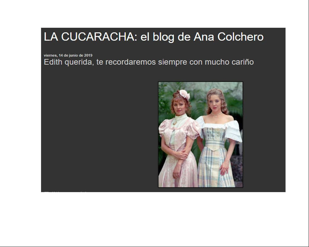 Así recordó Ana Colchero a Edith González, tras su muerte