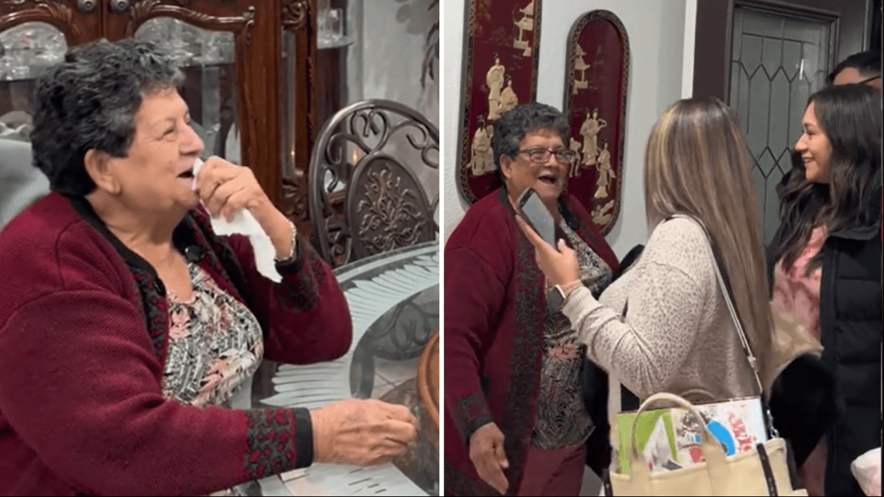 Nietos hacen pijamada sorpresa con sus abuelitos y la reacción de ella conmueve: “¡Hay casa llena!”