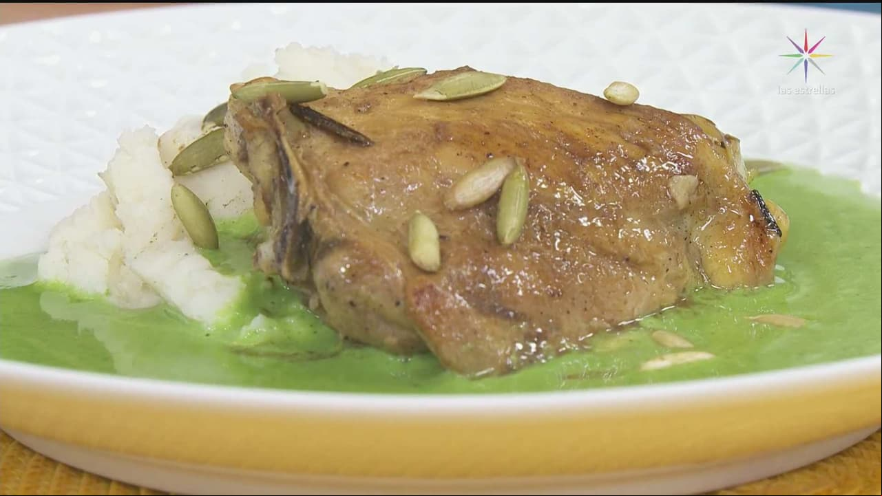 RECETA: Pollo en salsa de espinacas