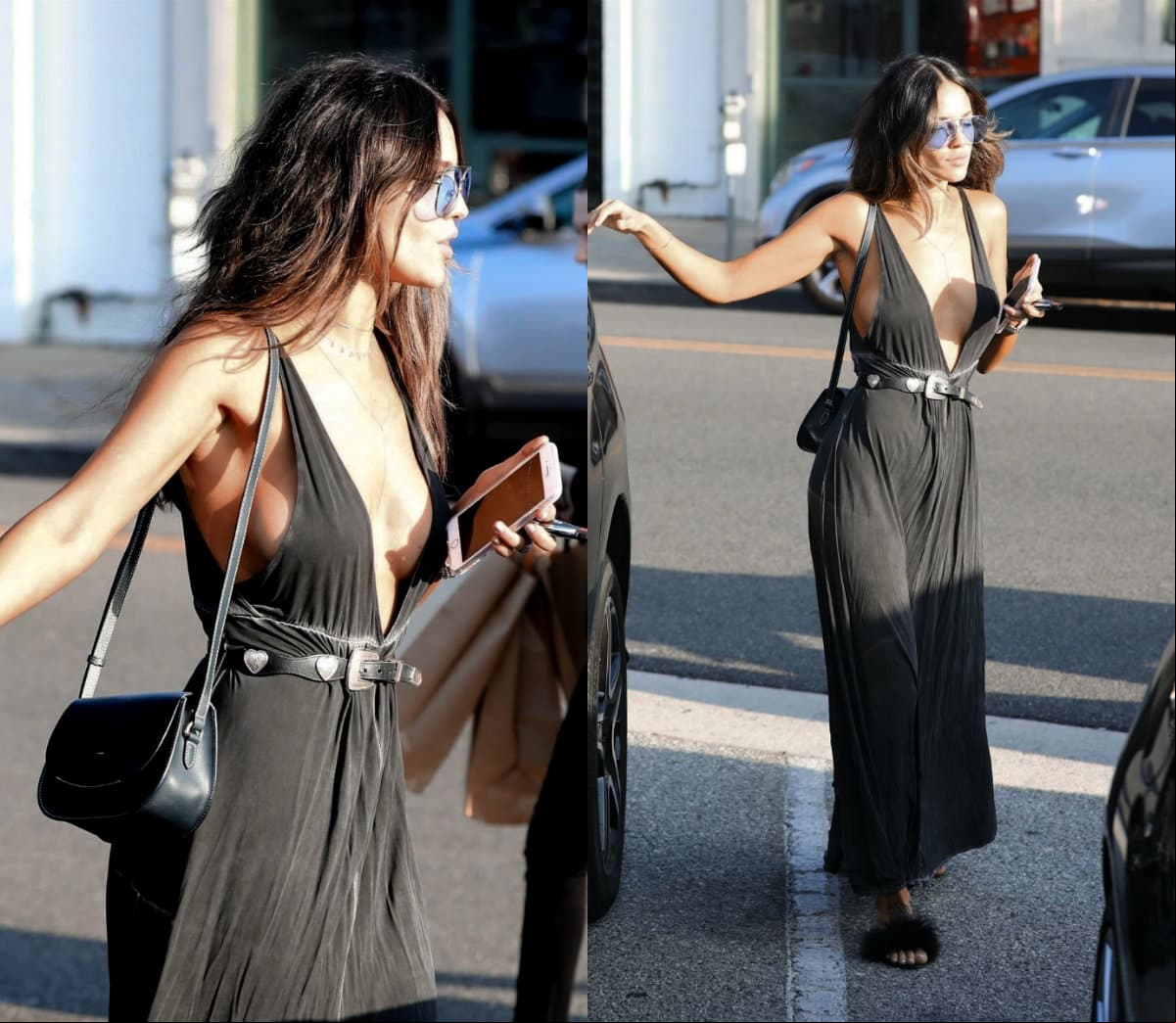 Los fotógrafos captaron os atributos de Eiza González