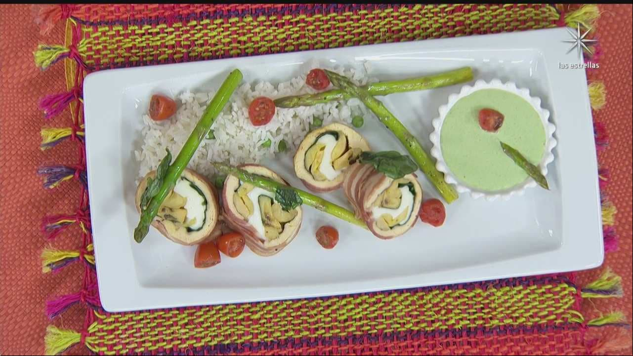 RECETA: ‘Pechuga de pollo rellena de plátano y espinaca’