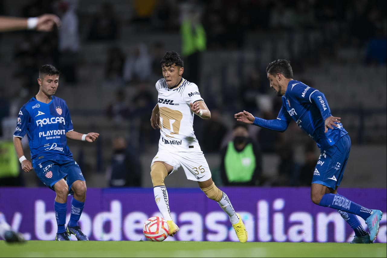 Jorge Ruvalcaba fue uno de los jugadores más incisivos con los Pumas durante el partido del martes contra los Rayos de Necaxa.