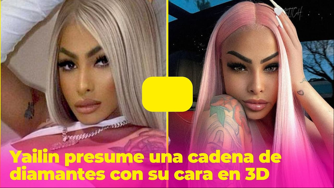 Yailin luce nueva cadena de diamantes con su cara en 3D: “Es la más cara de República Dominicana”