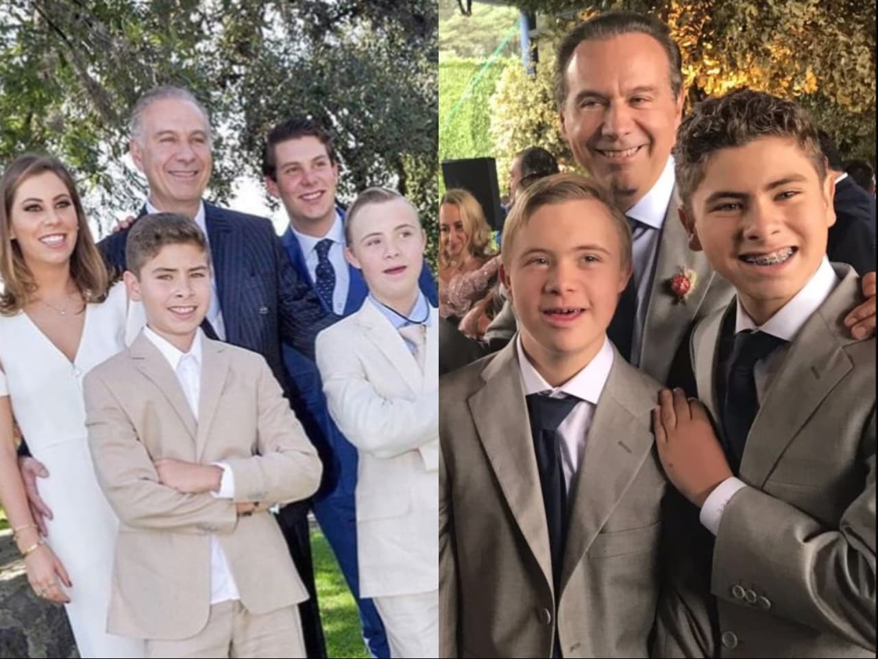 Ellos son los cuatro hijos del abogado: Juan, Mar, Luciano y Carlo.
