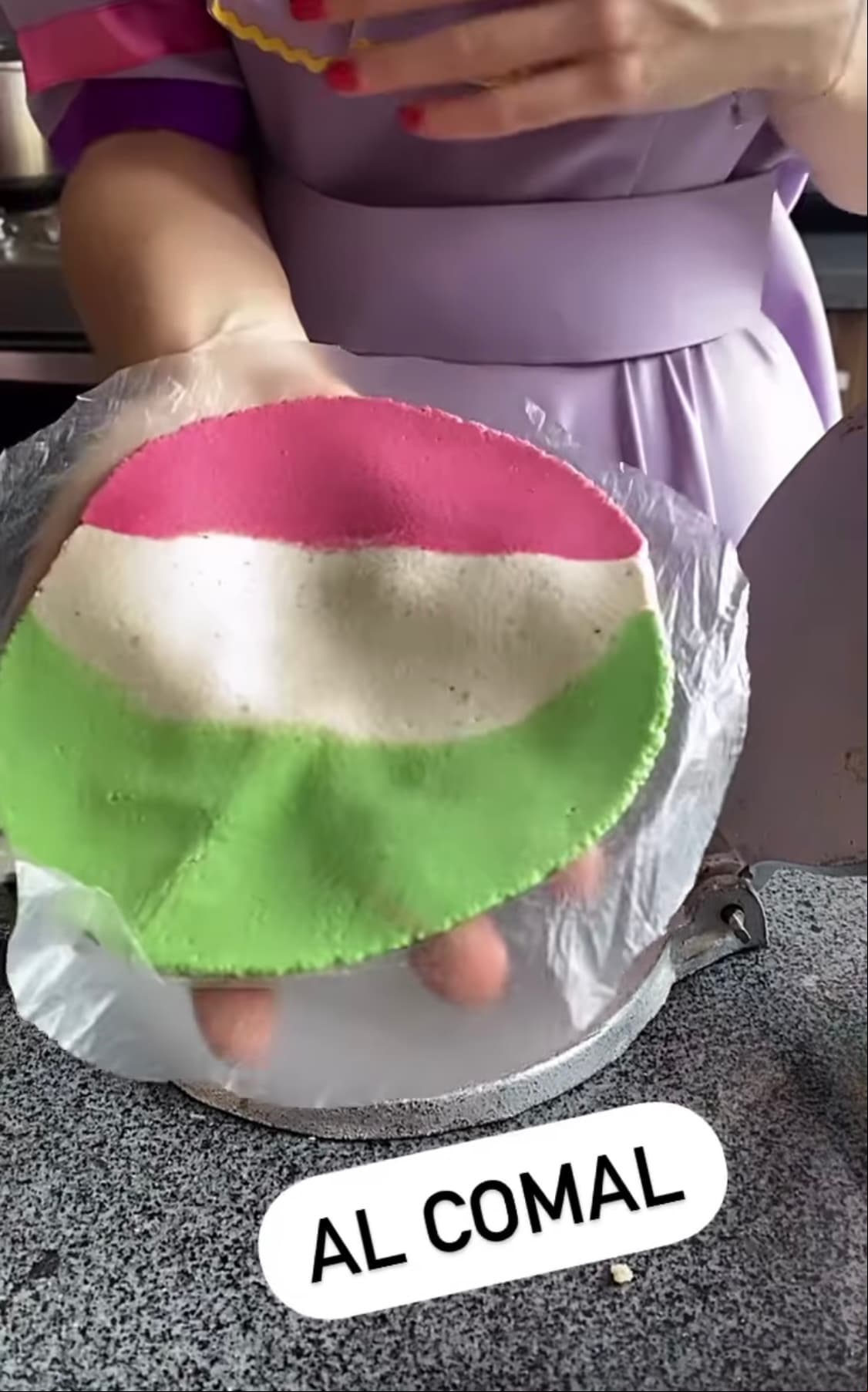 Incluso Torre compartió que las tortillas fueron hechas con tres masas para demostrar el orgullo por los colores patrios.