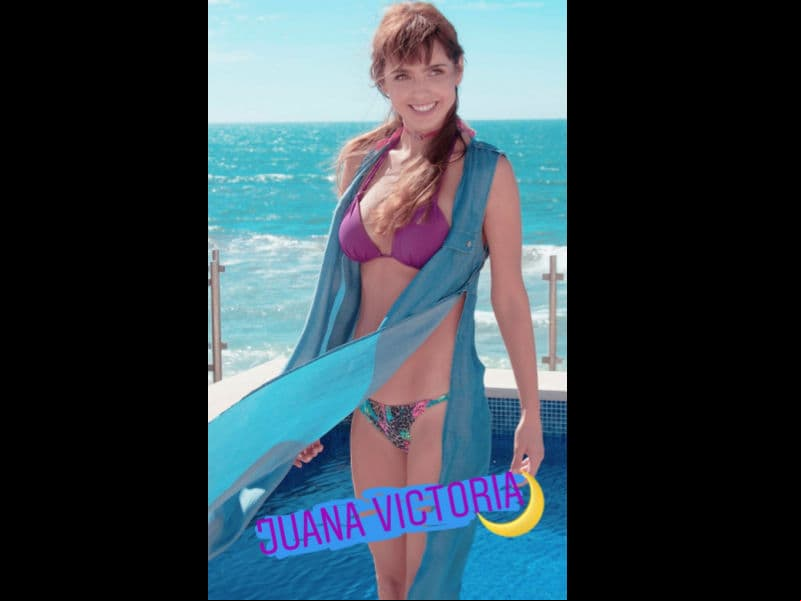 Presumió su torneada figura.
