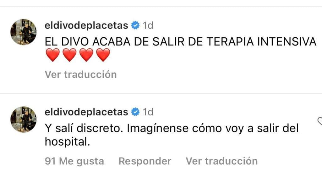 Eduardo Antonio advirtió que con su look salió "discreto" e hizo una advertencia sobre el 'outfit' con el que dejará el hospital.
