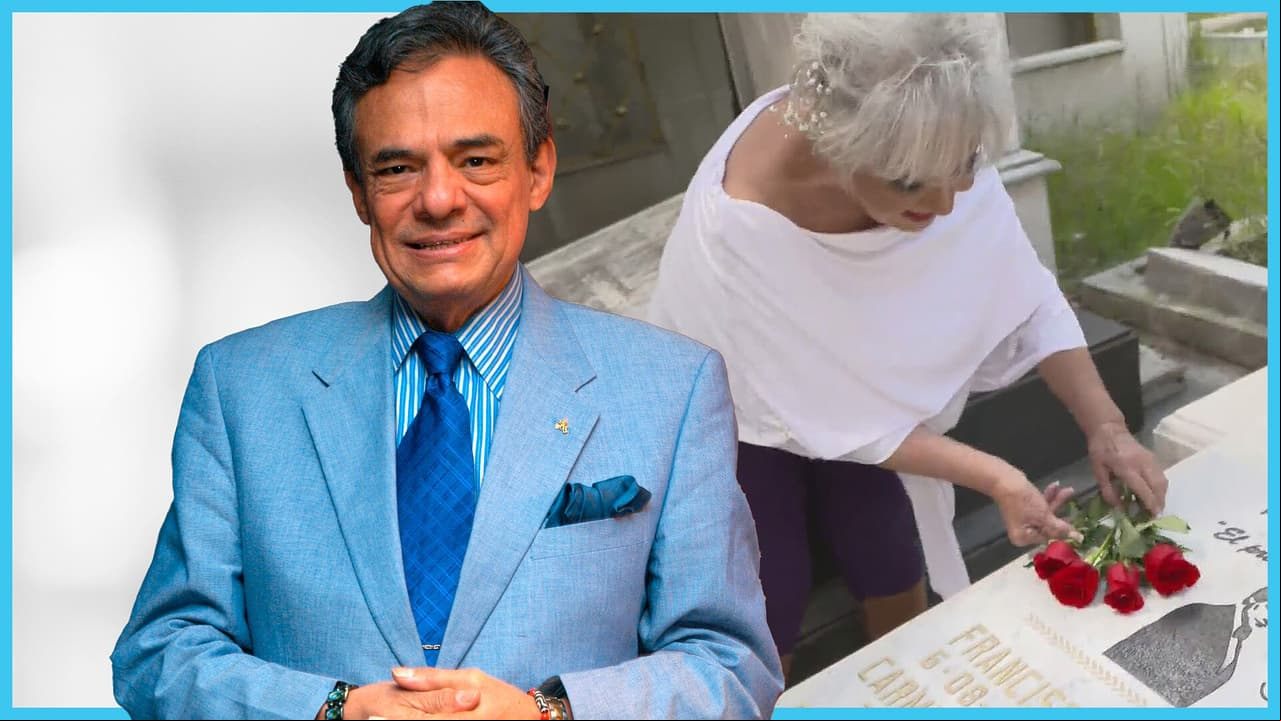 Anel visita tumba de José José y le hace promesa de amor