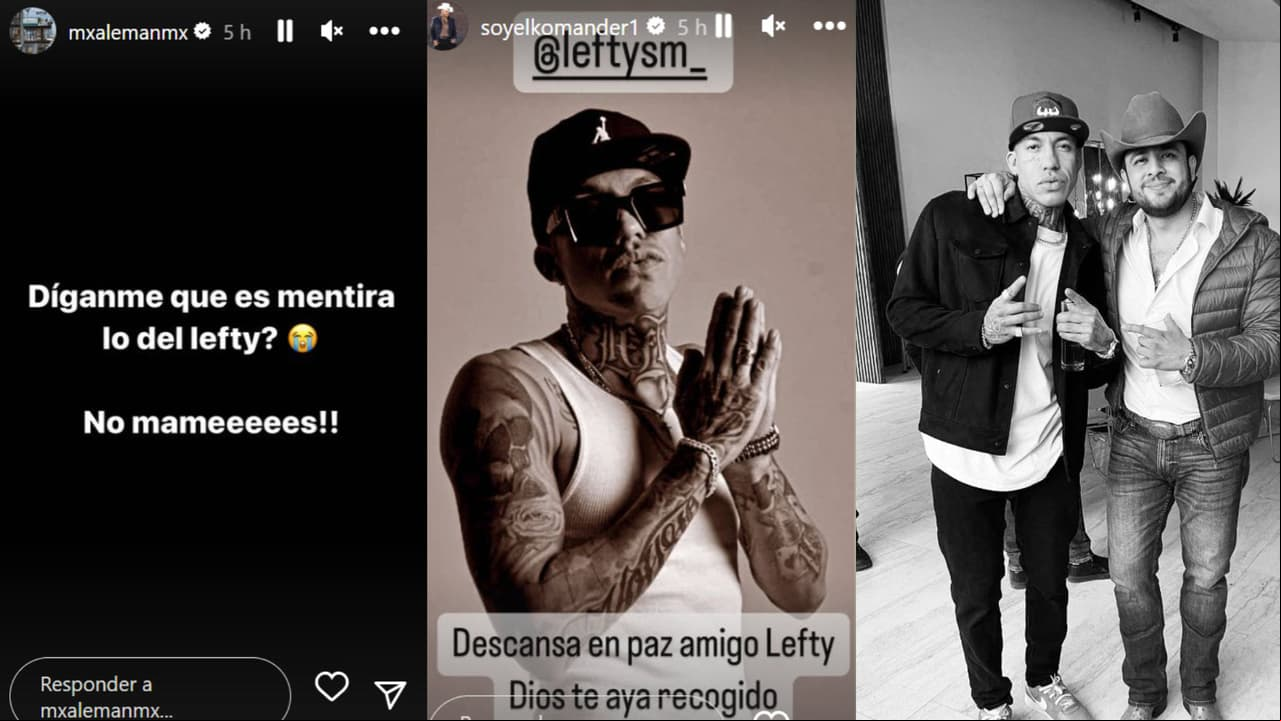 Alemán, 'El Komander' y 'El Gallo' Elizalde también expresaron sus condolencias.