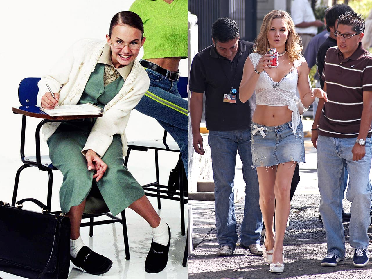 Antes y después de 'Lucía', personaje de Michelle Vieth en 'Soñadoras'.