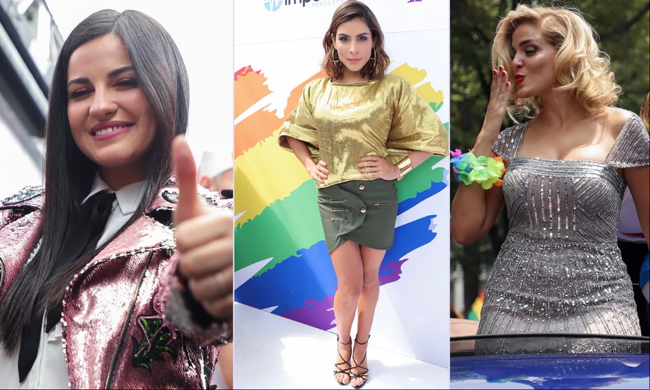 Famosos se unieron al ambiente de fiesta con carros alegóricos, pompas de jabón y música para celebrar los 40 años de la marcha de la comunidad LGBTTTI.