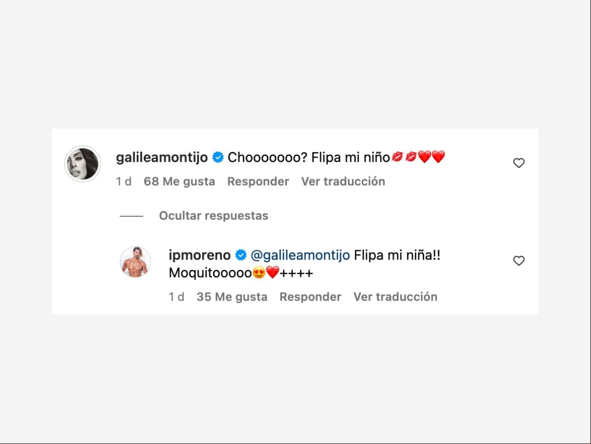 Galilea Montijo e Isaac Moreno intercambiaron mensajes